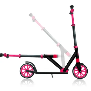 New Monopattino Nl 205 Ripiegabile Nero E Rosso Adatto Per Bambini 7 12 Anni Monopattini