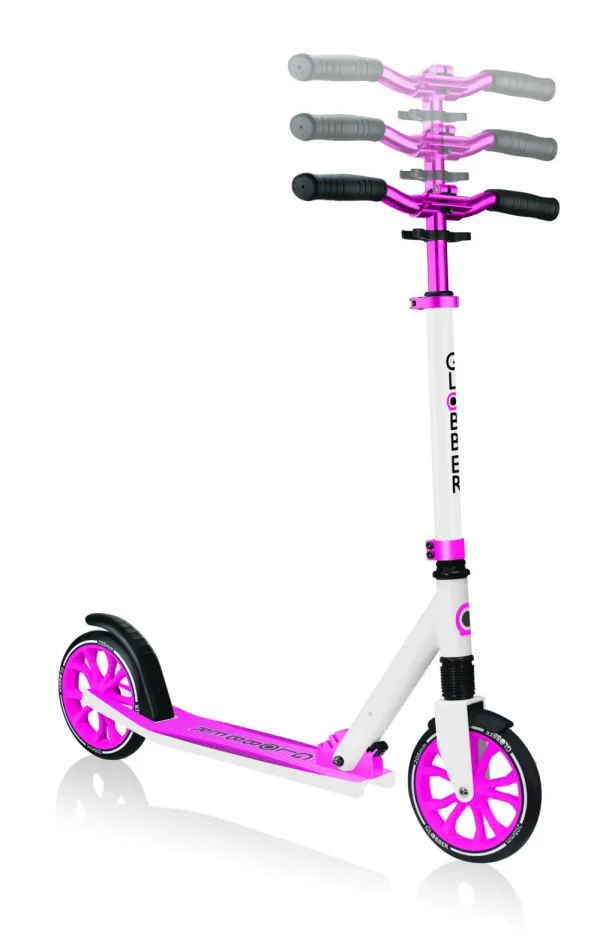 Clearance Monopattino Nl 205 Ripiegabile Bianco E Rosa Adatto Per Bambini 7 -12 Anni Monopattini