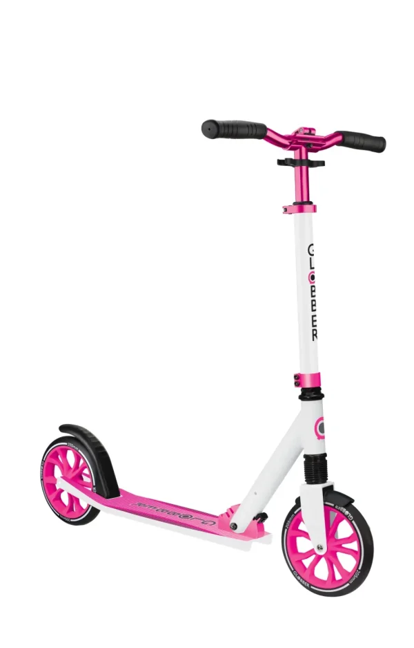 Clearance Monopattino Nl 205 Ripiegabile Bianco E Rosa Adatto Per Bambini 7 -12 Anni Monopattini