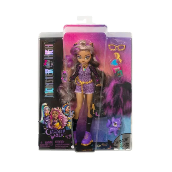 Online Clawdeen, Bambola Con Accessori E Gattino, Snodata E Alla Moda Con Capelli Con Ciocche Viola, Giocattolo Per Bambini, 4+ Anni, Hhk52 Fashion Dolls