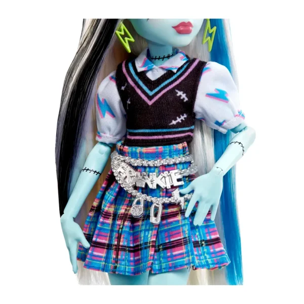 Fashion Frankie, Bambola Snodata Alla Moda, Dai Capelli Con Ciocche Blu E Nere, Con Accessori E Cucciolo, Giocattolo Per Bambini, 4+ Anni, Hhk53 Fashion Dolls