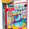 Outlet Montessori Baby Legno Cubes And Puzzle 2 In 1 Giochi Educativi In Legno