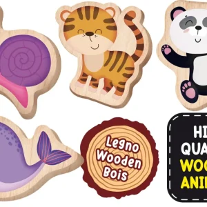 Outlet Montessori Baby Legno Puzzle Animals Puzzle In Legno