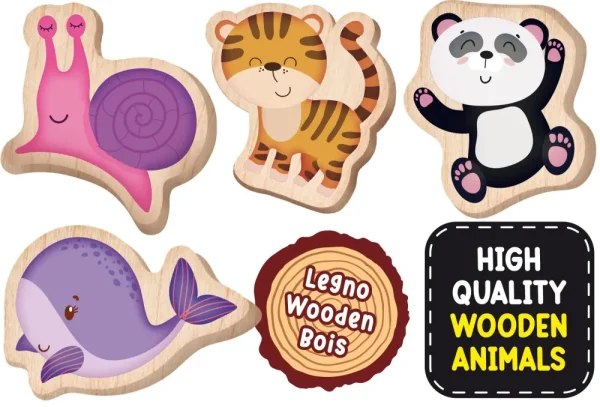 Outlet Montessori Baby Legno Puzzle Animals Puzzle In Legno