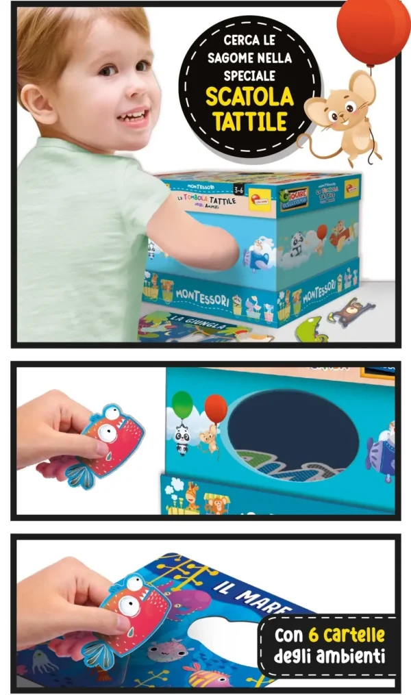 Discount Montessori Tombola Tattile Degli Animali Primi Apprendimenti