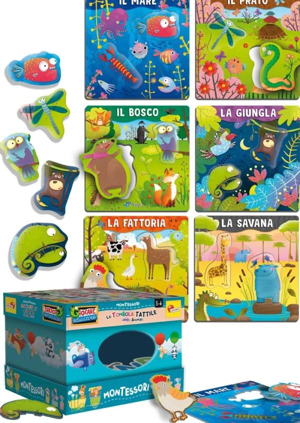 Discount Montessori Tombola Tattile Degli Animali Primi Apprendimenti