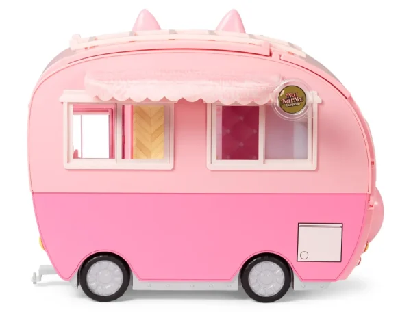 Sale Na Na Na Surprise Kitty-Cat-Camper Rosa Con Orecchie E Coda Da Gatto 7 Aree Di Giochi Tra Cui Cucina Completa, Amaca E Accessori Fashion Dolls