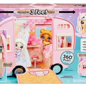 Sale Na Na Na Surprise Kitty-Cat-Camper Rosa Con Orecchie E Coda Da Gatto 7 Aree Di Giochi Tra Cui Cucina Completa, Amaca E Accessori Fashion Dolls