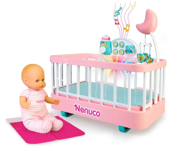 Clearance Culla Per Una Dolce Nanna, Bambola 35 Cm, Culla Interattiva E Accessori. Bambolotti