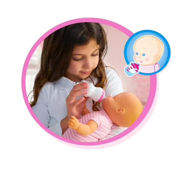 Clearance Culla Per Una Dolce Nanna, Bambola 35 Cm, Culla Interattiva E Accessori. Bambolotti