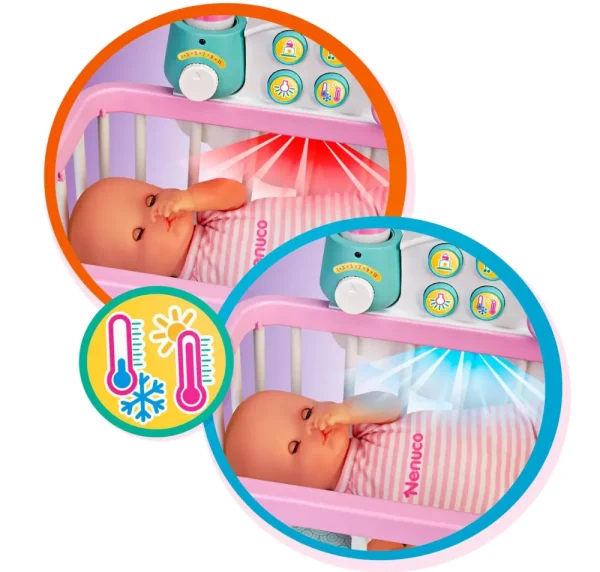 Clearance Culla Per Una Dolce Nanna, Bambola 35 Cm, Culla Interattiva E Accessori. Bambolotti