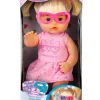 New Occhiali, Bambola 35 Cm, Corpo Rigido, Con Occhiali Rosa Bambolotti