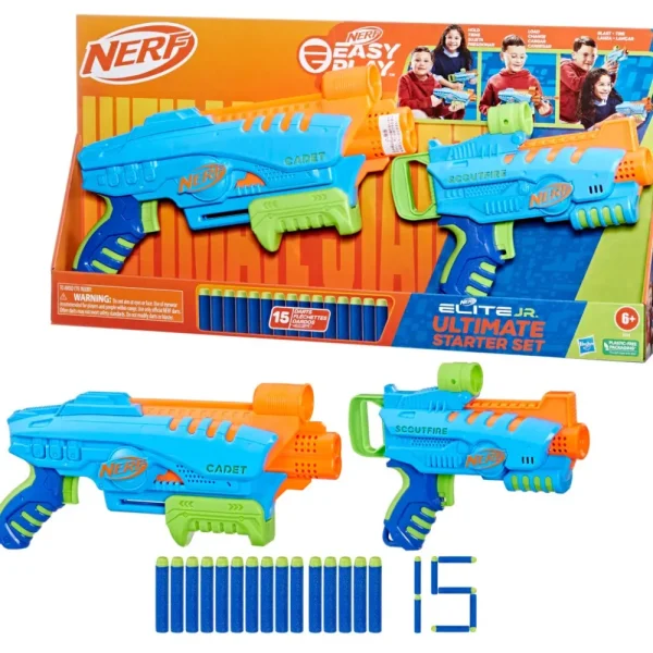 Discount Elite Junior Set Ultimate Starter, 2 Blaster, 15 Dardi Elite Giochi Di Abilita E Sport