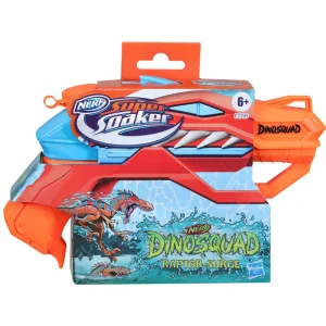 Clearance Super Soaker Dinosquad Raptor-Surge, Blaster Ad Acqua Con Spruzzo A Grilletto Pistole Ad Acqua