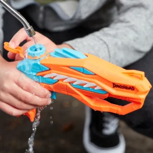 Clearance Super Soaker Dinosquad Raptor-Surge, Blaster Ad Acqua Con Spruzzo A Grilletto Pistole Ad Acqua