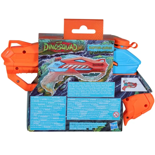 Clearance Super Soaker Dinosquad Raptor-Surge, Blaster Ad Acqua Con Spruzzo A Grilletto Pistole Ad Acqua