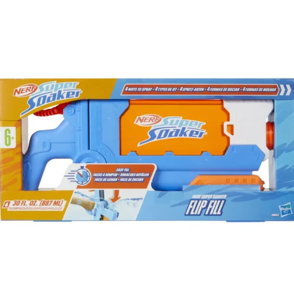 New Super Soaker Flip Fill, Soaker Con 4 Stili Di Spruzzo, Riempimento Rapido, Serbatoio Da 887 Mm, Giochi D'Acqua Pistole Ad Acqua