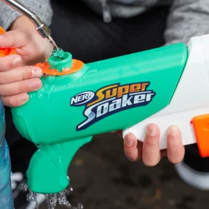 Store Super Soaker Hydro Frenzy, Blaster Ad Acqua 3-In-1, Con Bocchetta Regolabile E 2 Tubi Lancia-Acqua Pistole Ad Acqua