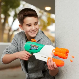 Store Super Soaker Hydro Frenzy, Blaster Ad Acqua 3-In-1, Con Bocchetta Regolabile E 2 Tubi Lancia-Acqua Pistole Ad Acqua