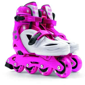 Best Pattini A 4 Ruote Con Taglia Regolabile E Sistema Frenante Per Bambini Misura 31-35, Fibbie Regolabili E Imbottitura Dello Stivale Disponibile In Blu E Rosa Pattini E Skateboard