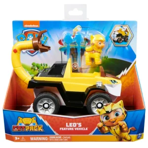 Best , Cat Pack, Auto Giocattolo Trasformabile Di Leo Con Action Figure Da Collezione, Giocattoli Per Bambini Dai 3 Anni In Su Macchinine Bambini