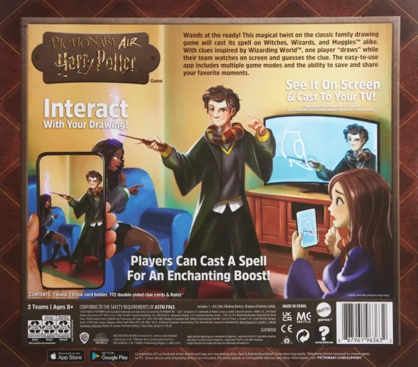 Flash Sale Pictionary Air Harry Potter Gioco Di Disegni Per Famiglie, Con Penna A Forma Di Bacchetta, 8+ Anni Giochi In Scatola Per Famiglia