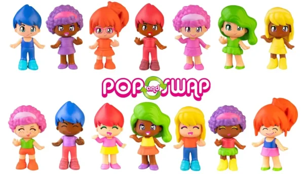 Shop Rainbow Tube, Tubo Con 7 Personaggi Colori Arcobaleno; Mini Dolls