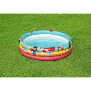New Piscina 3 Anelli Disney Sirenetta Cm. 122 25 Gonfiabili Per Bambini
