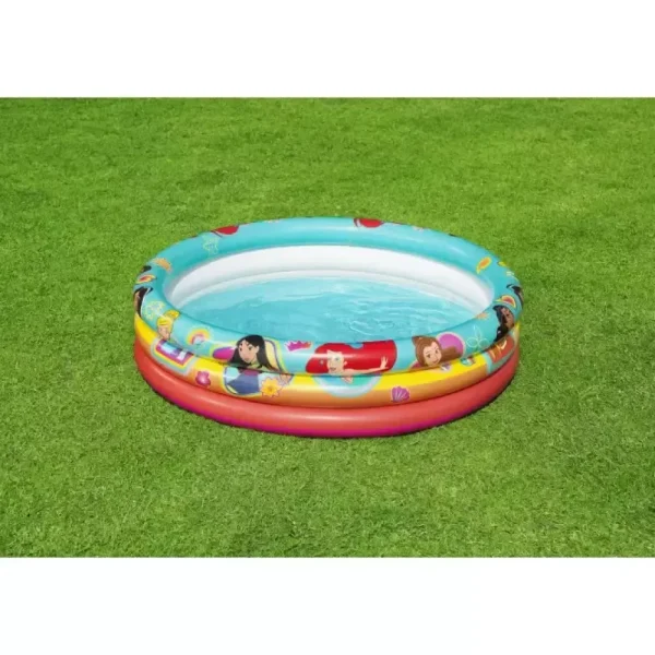 New Piscina 3 Anelli Disney Sirenetta Cm. 122 25 Gonfiabili Per Bambini