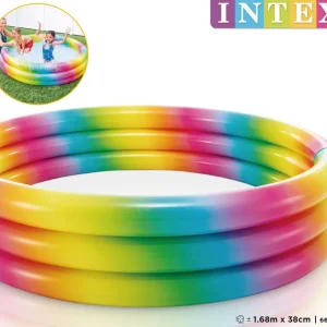 Clearance Piscina Arcobaleno Grande Cm168X38 Gonfiabili Per Bambini