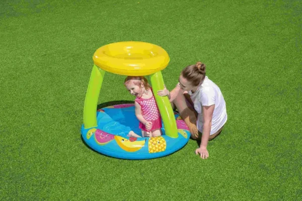 Flash Sale Piscina Frutti Con Fondo Gonfiabile E Copertura, Cm. 94X89X79, Protezione Uv 50+ Pf Gonfiabili Per Bambini