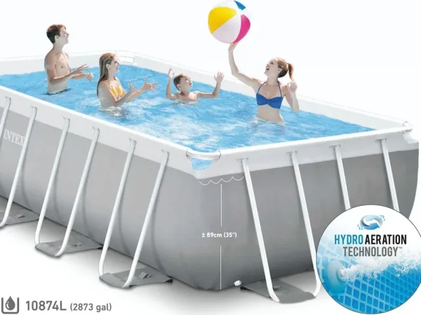 Sale Piscina Prisma Metal Frame 488X244X107 Cm Con Pompa Filtro,Scaletta,Telo Base, Copertura Piscine Da Giardino