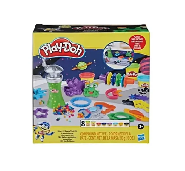 Shop , Set Nello Spazio, Playset Con Tappetino Da Gioco, 10 Accessori Dello Spazio E 8 Colori Plastilina E Pasta Modellabile