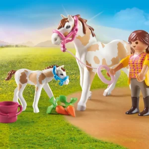 Shop Country 71243 Ragazza Con Cavallo E Puledro Per Bambini Dai 4 Anni In Su Set Costruzioni