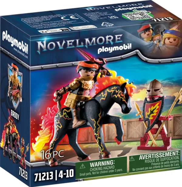 New Novelmore 71213 Guerrieri Di Burnham Cavaliere Di Fuoco, Giocattolo Per Bambini Dai 4 Anni In Su Set Costruzioni