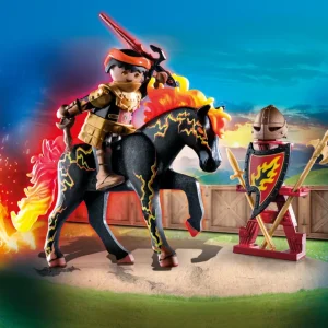 New Novelmore 71213 Guerrieri Di Burnham Cavaliere Di Fuoco, Giocattolo Per Bambini Dai 4 Anni In Su Set Costruzioni