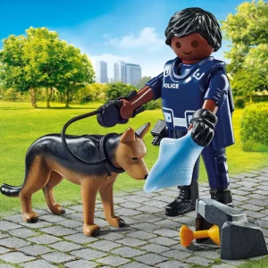 Clearance Special Plus 71162 Agente Con Cane Poliziotto Per Bambini Dai 4 Anni In Su Set Costruzioni