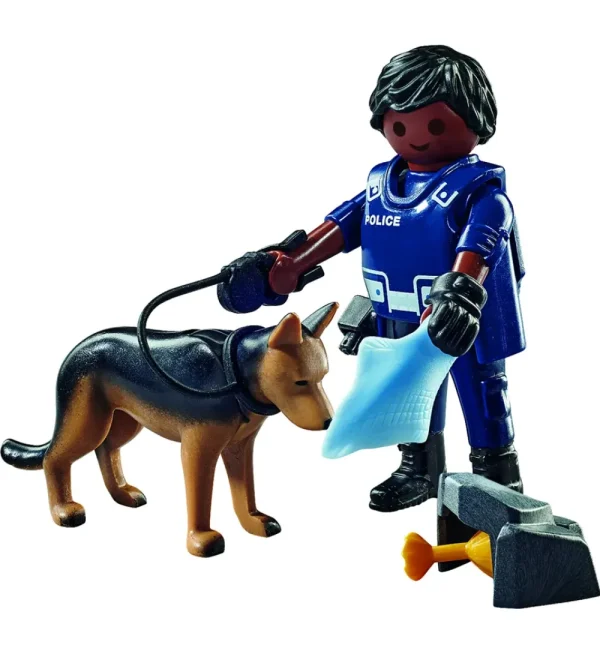 Clearance Special Plus 71162 Agente Con Cane Poliziotto Per Bambini Dai 4 Anni In Su Set Costruzioni