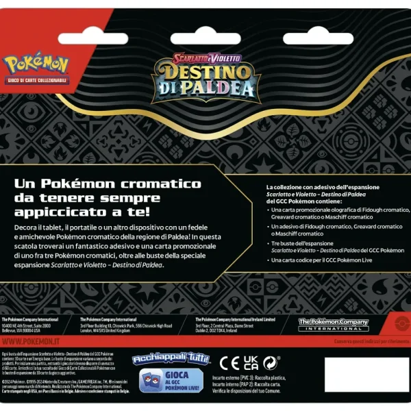 Best Destino Di Paldea Collezione Con Adesivo Giochi Di Carte