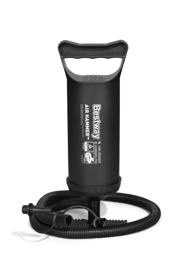 Discount Pompa Manuale Cm. 30, Volume 850 Cc, 3 Adattatori Per Valvola Piscine Da Giardino