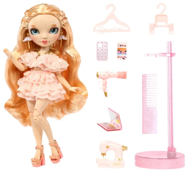 Cheap Fashion Doll Serie 5: Victoria Whitman. Bambola Rosa Chiaro Con Vestito Alla Moda E Oltre 10 Accessori Di Gioco Colorati Fashion Dolls