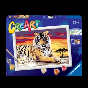 Clearance Ravensburger Per Bambini, Kit Per Dipingere Con I Numeri, 11+, Serie D, Tigre Kit Artistici E Pittura