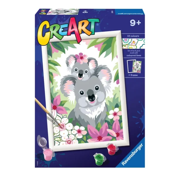 Clearance Ravensburger Per Bambini, Kit Per Dipingere Con I Numeri, 9+, Serie D, Sweet Koala Kit Artistici E Pittura