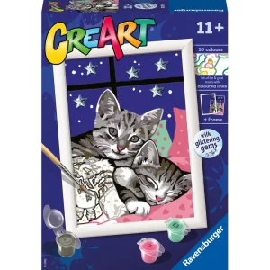 Cheap Ravensburger Per Bambini, Kit Per Dipingere Con I Numeri, 11+, Serie E, Dolci Gattini Kit Artistici E Pittura