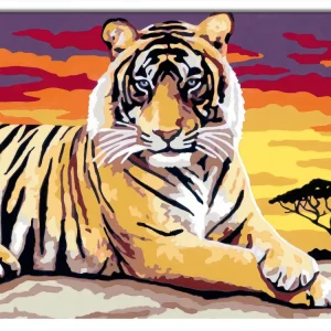 Clearance Ravensburger Per Bambini, Kit Per Dipingere Con I Numeri, 11+, Serie D, Tigre Kit Artistici E Pittura