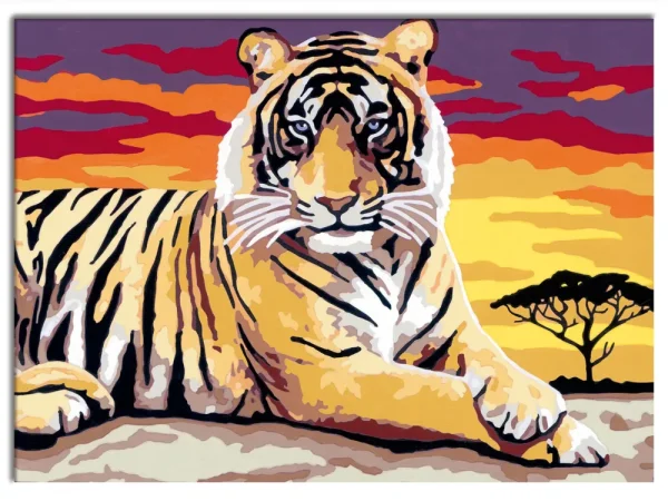 Clearance Ravensburger Per Bambini, Kit Per Dipingere Con I Numeri, 11+, Serie D, Tigre Kit Artistici E Pittura
