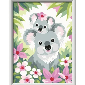 Clearance Ravensburger Per Bambini, Kit Per Dipingere Con I Numeri, 9+, Serie D, Sweet Koala Kit Artistici E Pittura