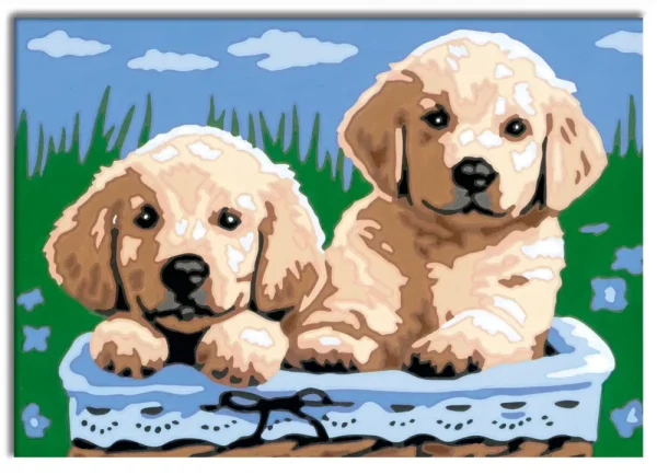 Discount Ravensburger Per Bambini, Kit Per Dipingere Con I Numeri, 7+, Serie E, Cani Retriever Kit Artistici E Pittura