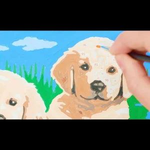 Discount Ravensburger Per Bambini, Kit Per Dipingere Con I Numeri, 7+, Serie E, Cani Retriever Kit Artistici E Pittura