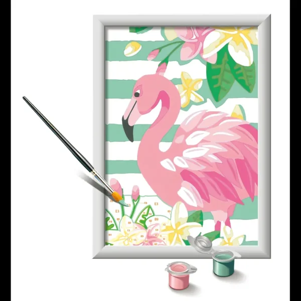 Store Ravensburger Per Bambini, Kit Per Dipingere Con I Numeri, 7+, Serie E, Fenicottero Kit Artistici E Pittura